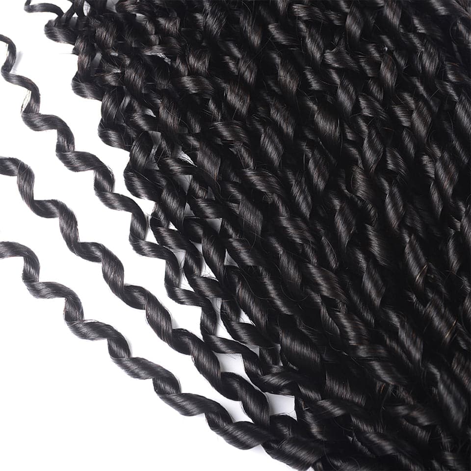 Pixie Curly 3 Bundles with 4x4 HD Lace Closure Indian Hair Extensation