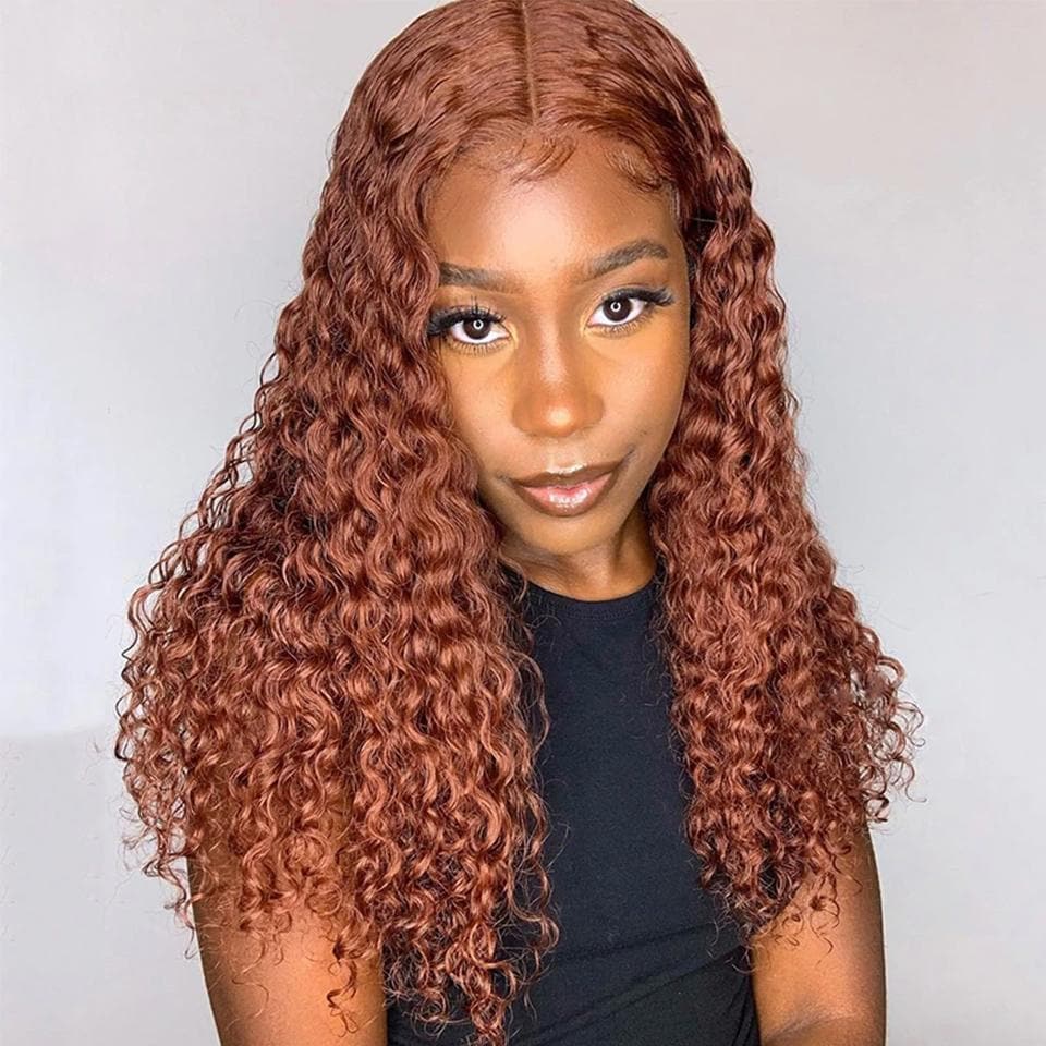 #33 Kinky Curly 4x4/5x5/13x4 Lace Closure/Frontal 150%/180% Densité Perruques Pour Femmes Pré Pincées