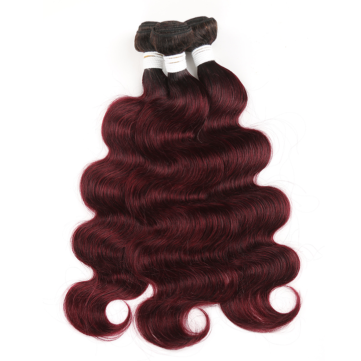 lumiere 1B/99J Ombre Body Wave 3 Bundles 100% Virgin Human Hair Extension