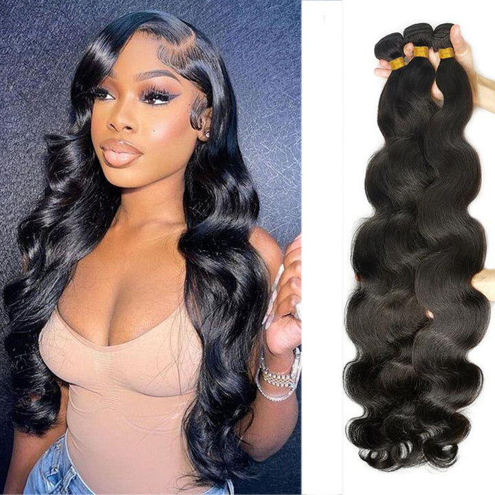 lumiere 3 Bundles Peruvian Body Wave Virgin Human Hair Extension 8-40 inches