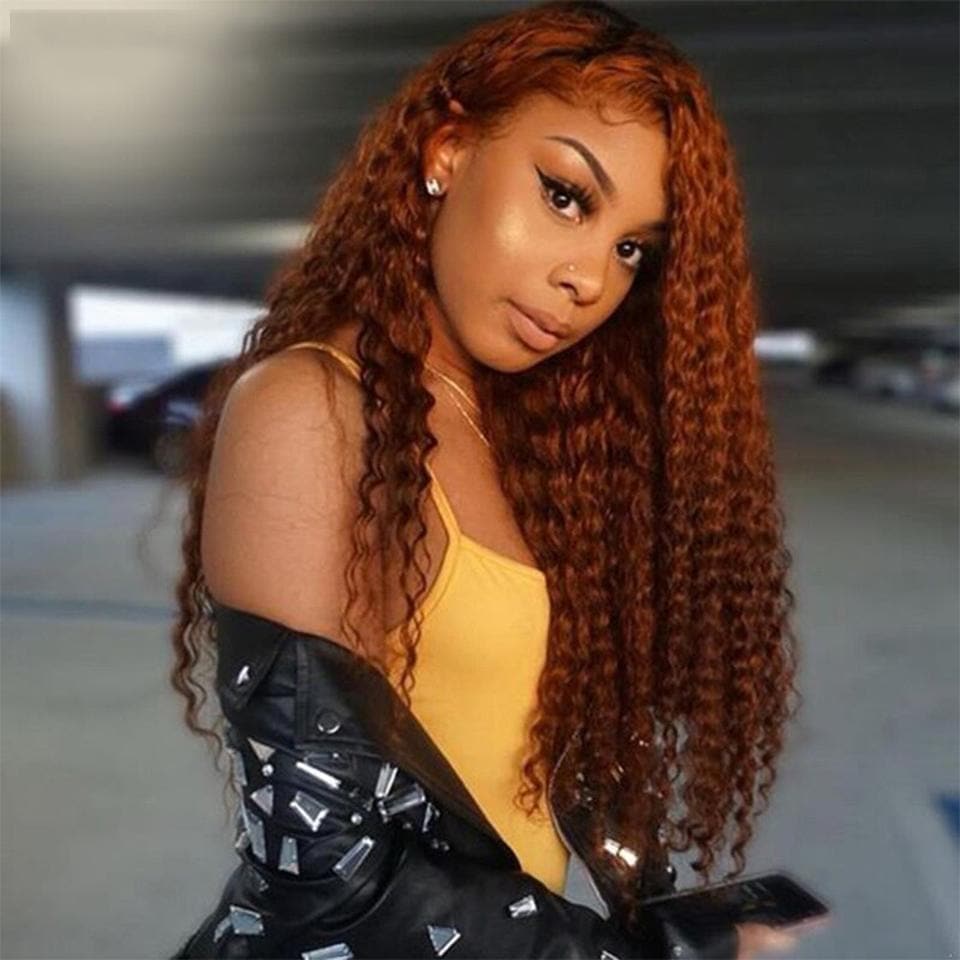 #33 Kinky Curly 4x4/5x5/13x4 Lace Closure/Frontal 150%/180% Densité Perruques Pour Femmes Pré Pincées