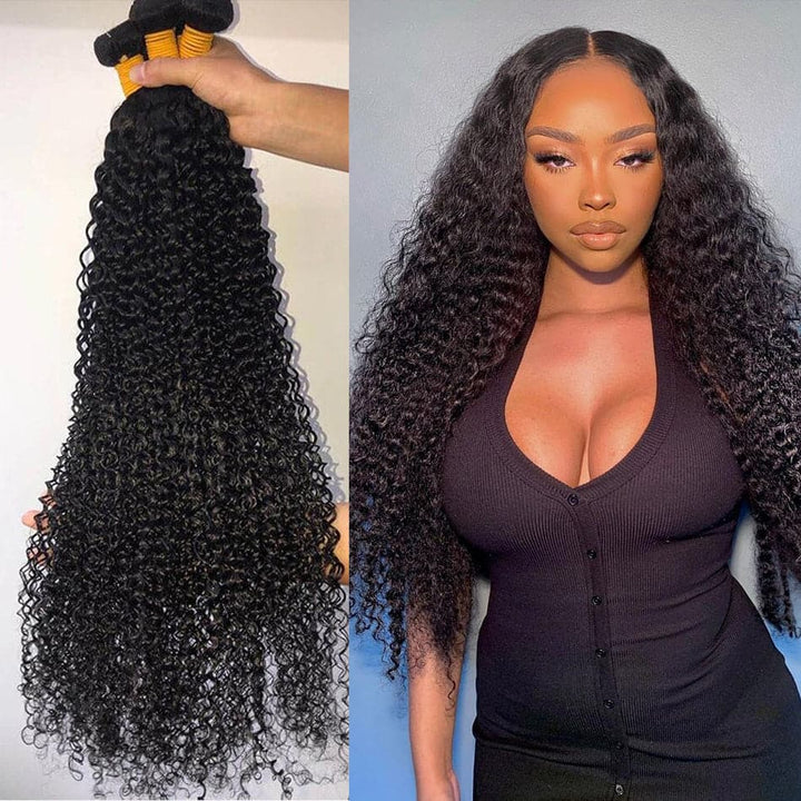 lumiere Hair Indian Kinky Curly Virgin 3 Bundles Human Hair Extension 8-40 inches - Lumiere hair