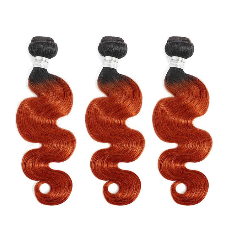lumiere 1B/350 Ombre Body Wave 3 Bundles 100% Virgin Human Hair Extension