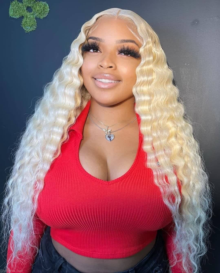 613 Honey Blonde  4x4 Lace Closure Wig Loose Deep Wave Virgin Human Hair