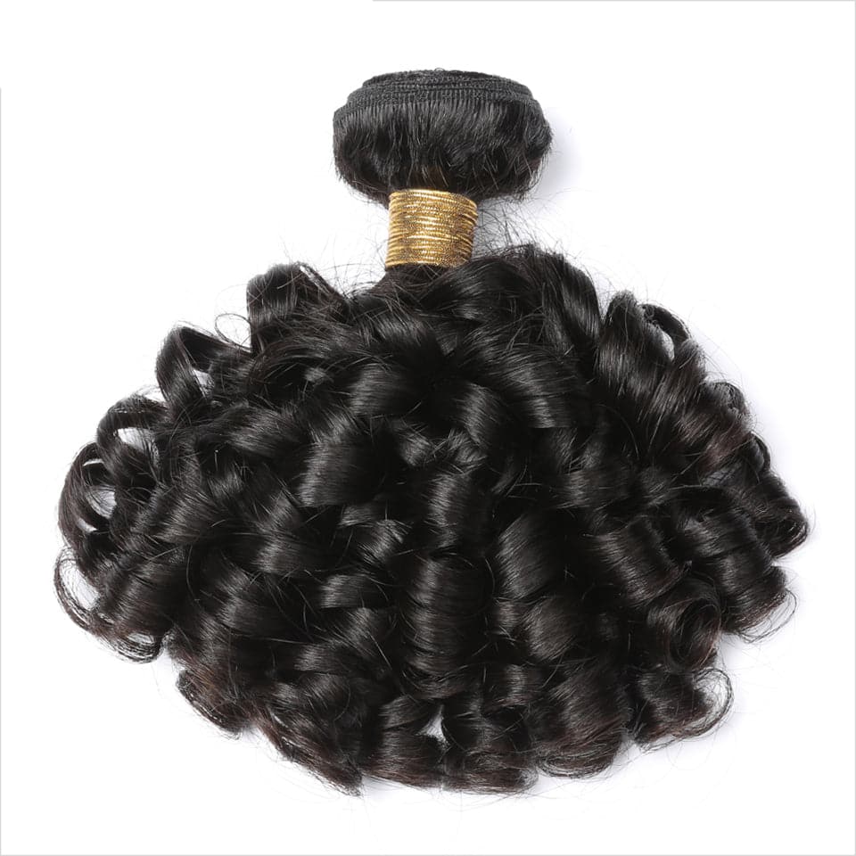 Lumiere Indian Bouncy Curly 3 Bundles Human Hair Extensation 8-40 inches