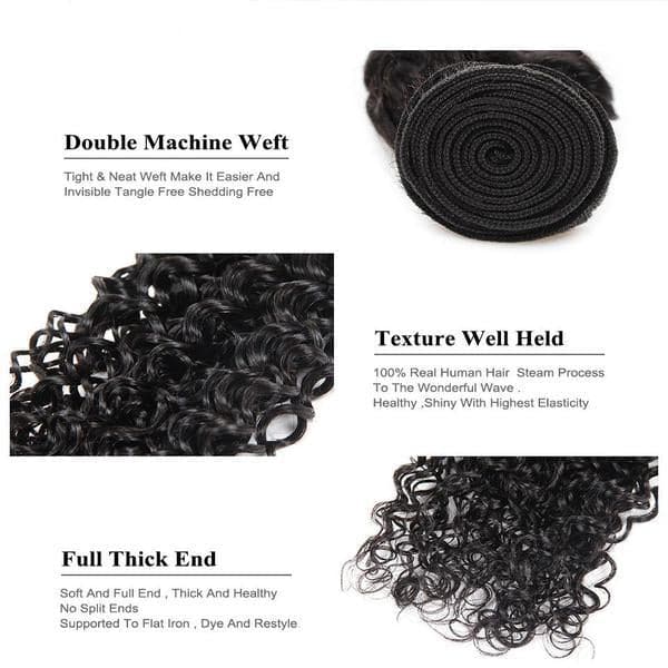 lumiere Hair Peruvian Deep Wave Virgin Hair 3 Bundles Human Hair Extension 8-40 inches - Lumiere hair