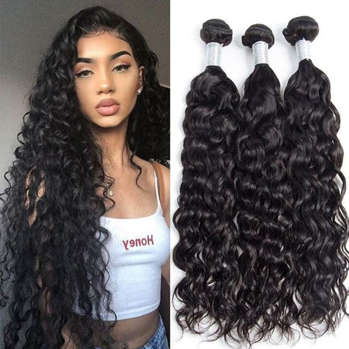 lumiere Indian Water Wave Virgin Hair 3 Bundles Human Hair Extension 8-40 inches - Lumiere hair