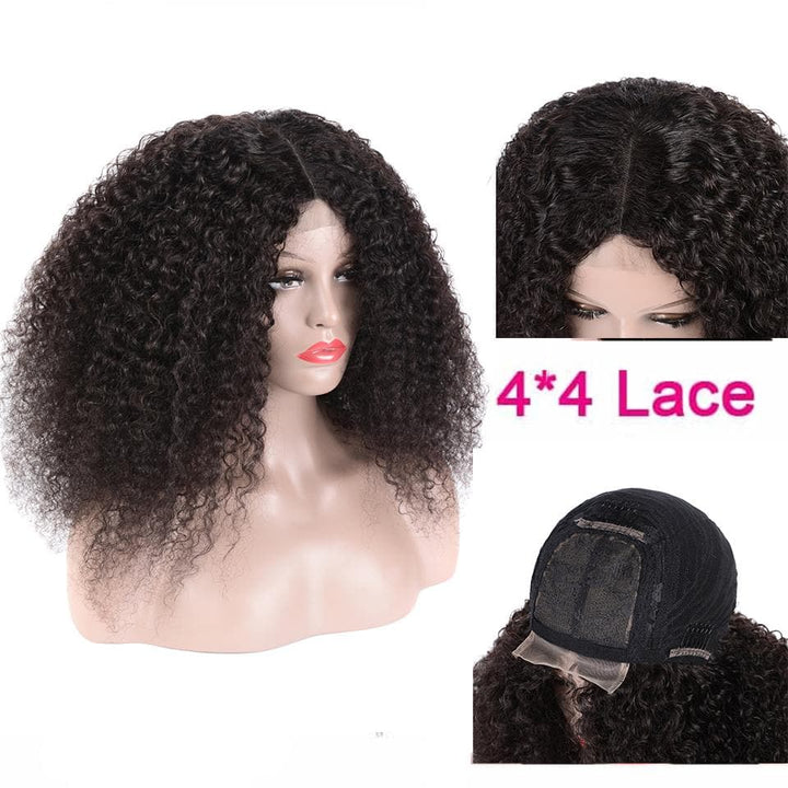 Lumiere Kinky Curly Lace Frontal / Closure Wigs Virgin Human Hair With Baby Hair - Lumiere hair