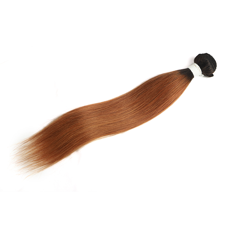1B/30 Ombre Straight Hair 3 Bundles With 13x4 Lace Frontal Pre Colored