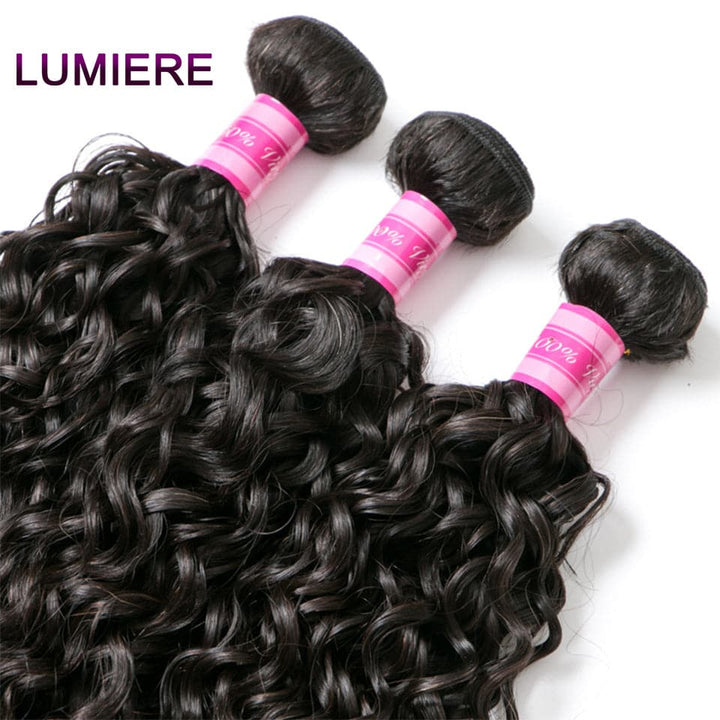 lumiere Malaysian Water Wave 4 Bundles Virgin Human Hair Extension 8-40 inches - Lumiere hair