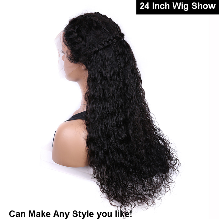 Breathable Water Wave 5x5 13x4 Lace Frontal Wigs Virgin Human Hair Pre Plucked - Lumiere hair