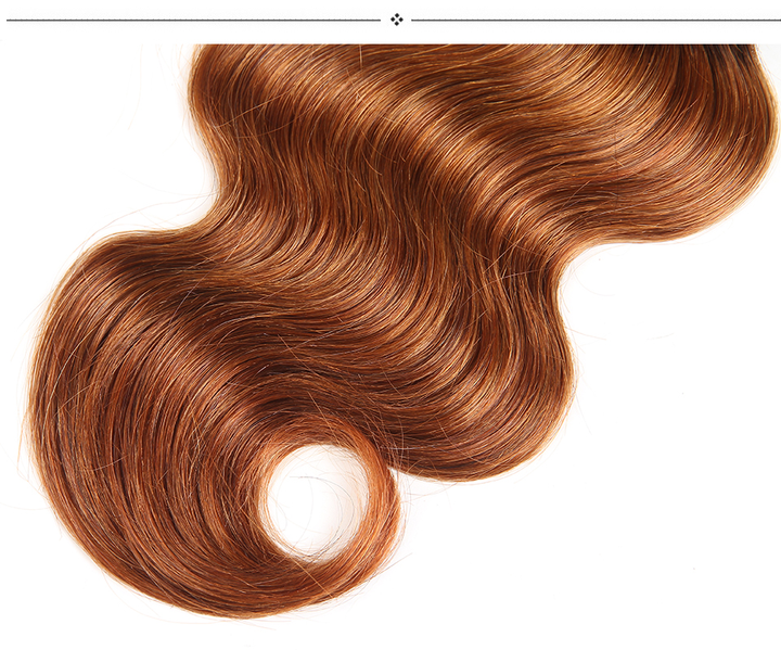 lumiere One Piece Ombre 1b/4/27 Body Wave Virgin Human Hair 4x4 Lace Closure - Lumiere hair