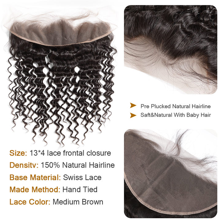 Lumiere Hair Pixie Curly Human Hair Bundles With 13x4 HD Lace Frontal Brazilian Virgin Hair Extensation