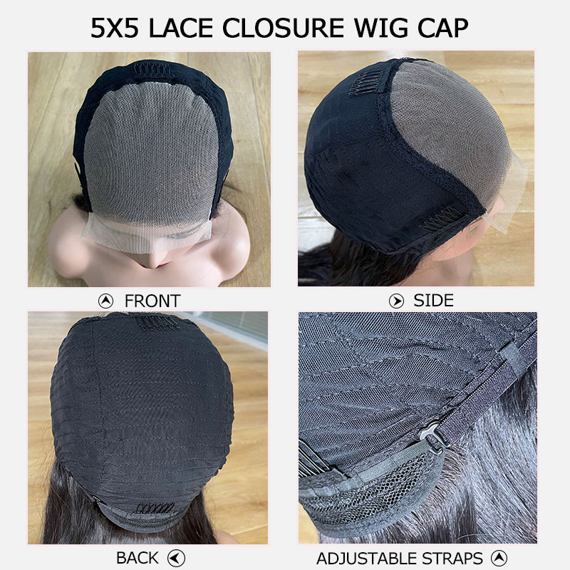 Lumiere 1B/BURG Ombre Body Wave 4x4/5x5/13x4 Lace Closure/Frontal 150%/180% Density Wigs For Women Pre Plucked
