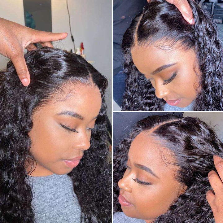 Lumiere Kinky Curly Lace Frontal / Closure Wigs Virgin Human Hair With Baby Hair - Lumiere hair