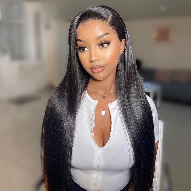 Straight 13x6 13x4 Lace Front Wigs Virgin Human Hair With Baby Hair 150% 180% Density - Lumiere hair