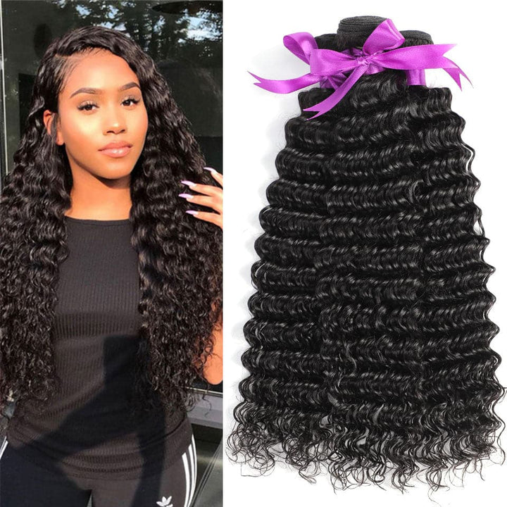 lumiere Malaysian Deep Wave Virgin Hair 3 Bundles  Human Hair Extension 8-40 inches - Lumiere hair