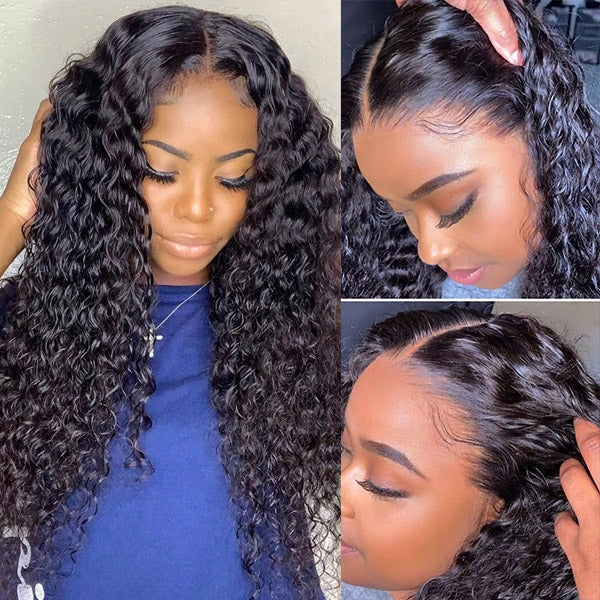 Deep Wave Wig 13x4 Lace Front Wig 200% Density Lace Frontal Wig Pre Plucked Human Hair Wigs