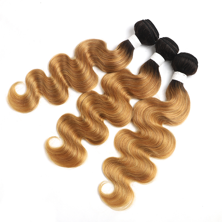 lumiere 1B/27 Ombre Body Wave 3 Bundles 100% Virgin Human Hair Extension