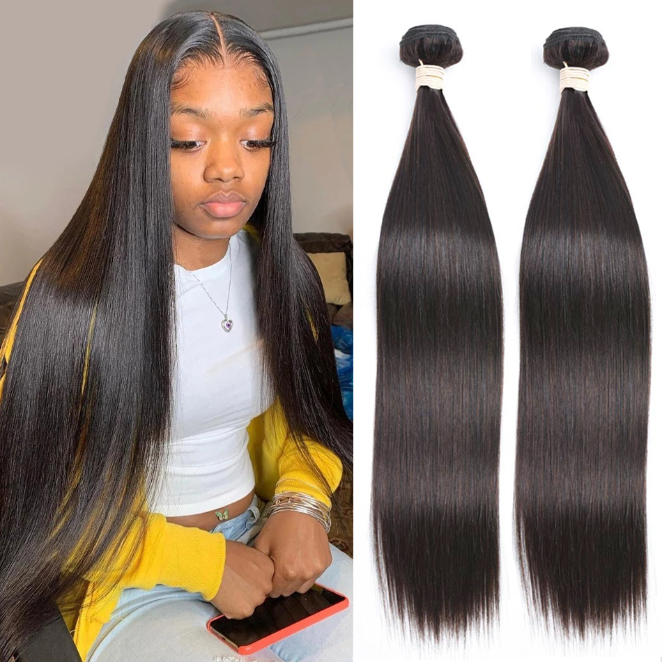 lumiere Hair 2 Bundles Straight Virgin Human Hair Extension - Lumiere hair