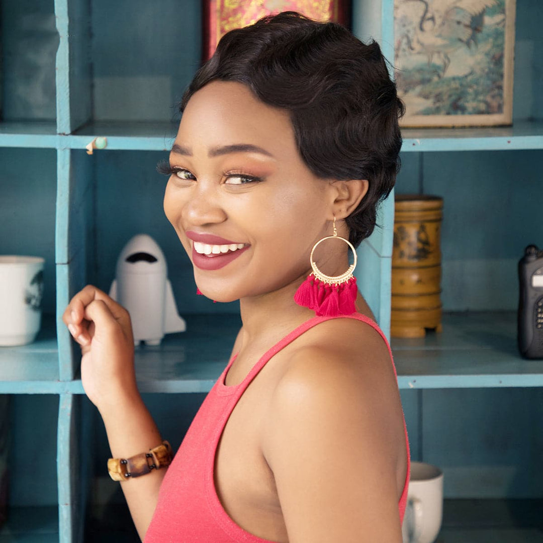 Pixie Cut Finger Wave Short Bob Full Machine None Lace Front Wigs 100% Human Hair fugu wigs