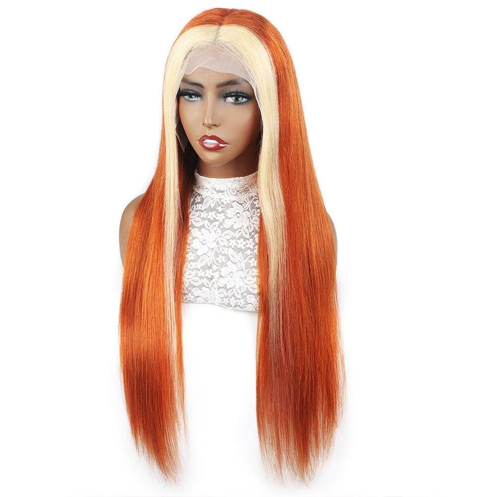 Ginger with 613 Blonde Straight Lace Front Human Hair Wigs For Women