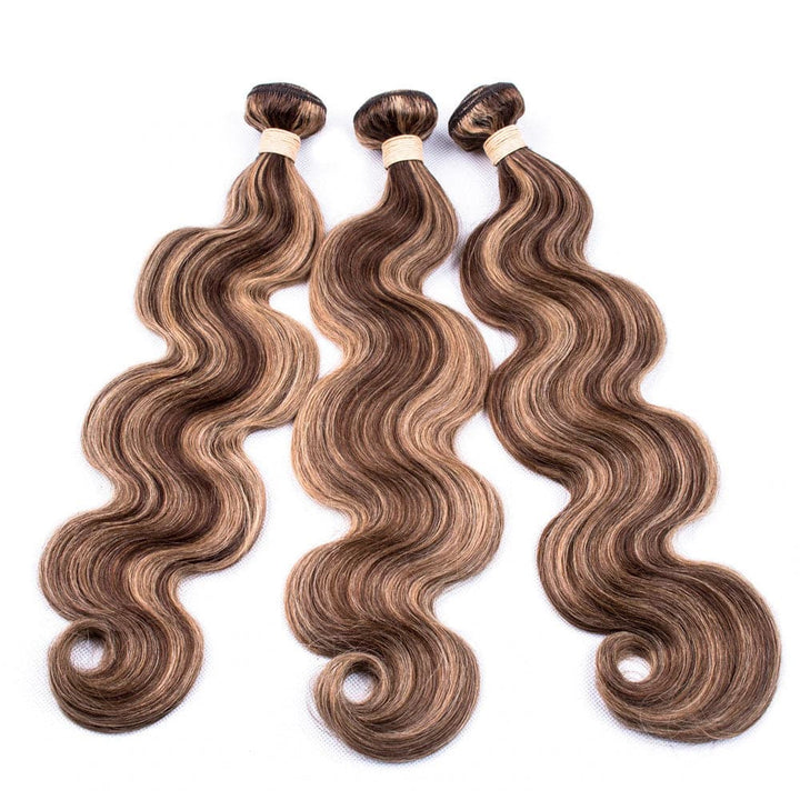 Highlight P4/27 Body Wave 3 Bundles 100% Virgin Human Hair Extension(No Code Need)