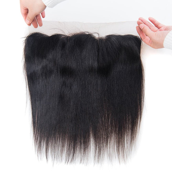Bone Straight Human Hair 4 Bundles With 13X4 Lace Frontal Remy Hair Extension
