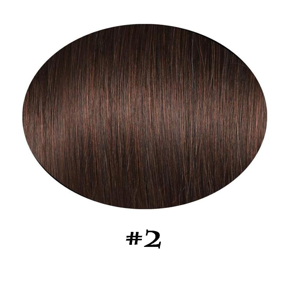 #2 Straight 5 Clips One Piece Human Hair Extensions Real For Women