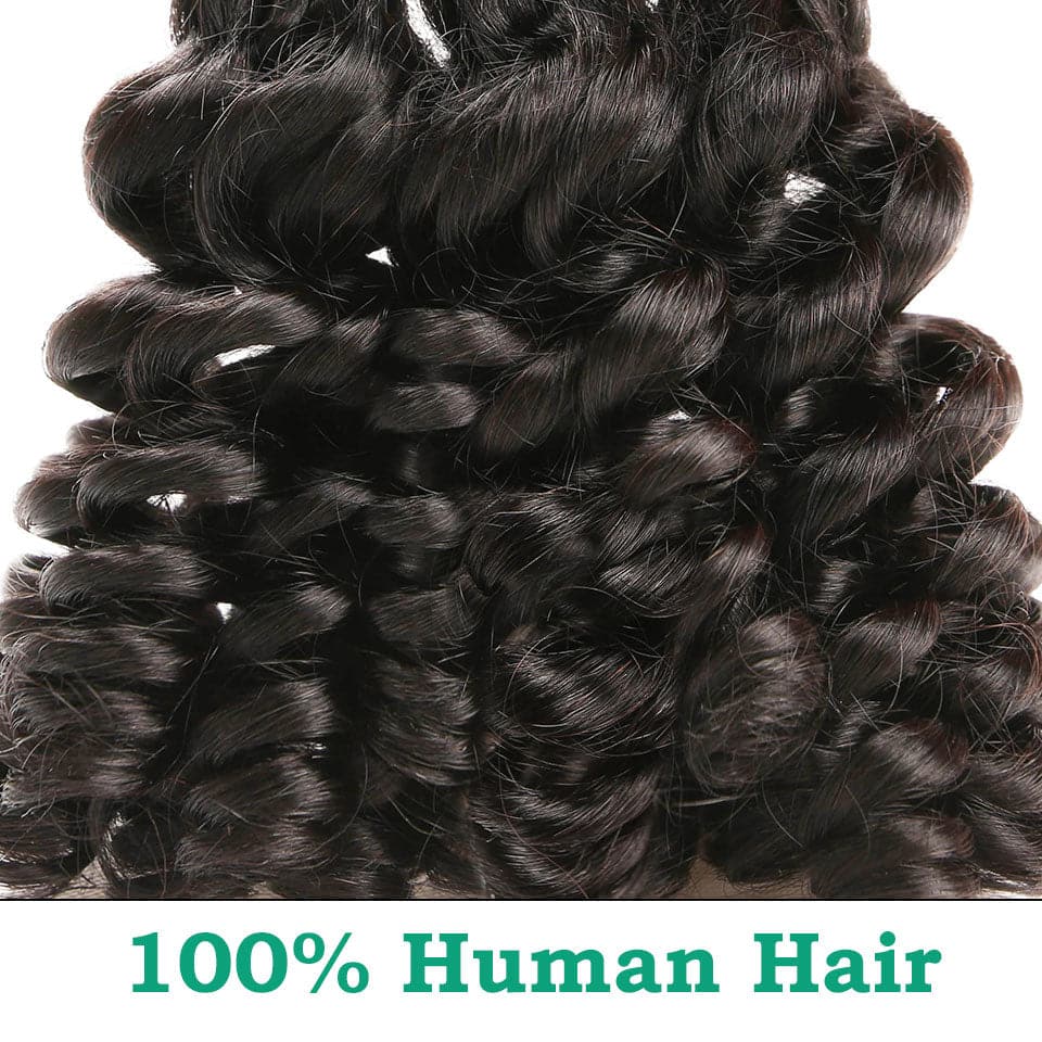 3 Bundles 10A Funmi Loose Wave Hair Bundles de cheveux humains Couleur naturelle