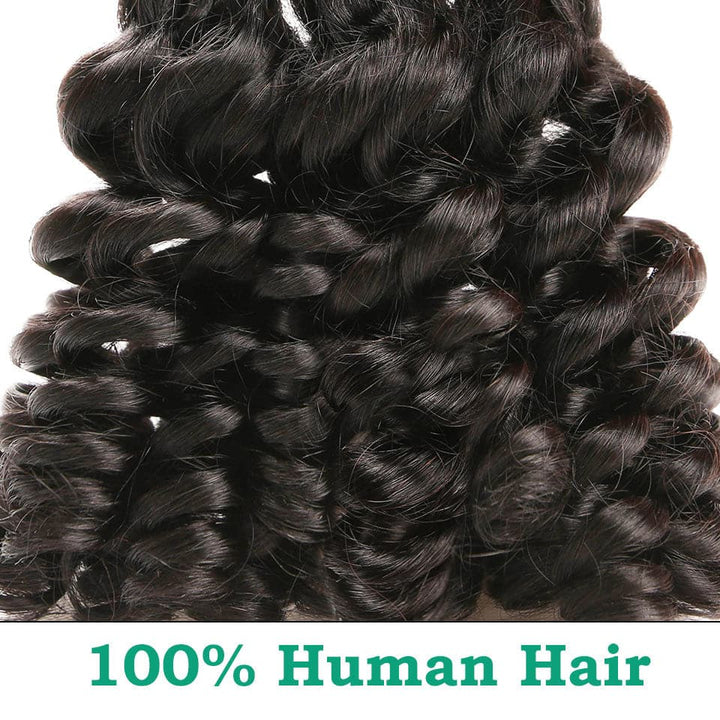 3 Bundles 10A Funmi Loose Wave Hair Bundles de cheveux humains Couleur naturelle