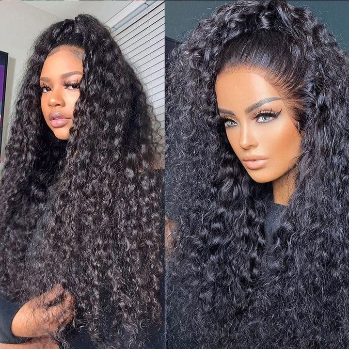 Deep Wave 360 Lace Frontal Wig 150 Density Human Hair Wigs Pre Plucked