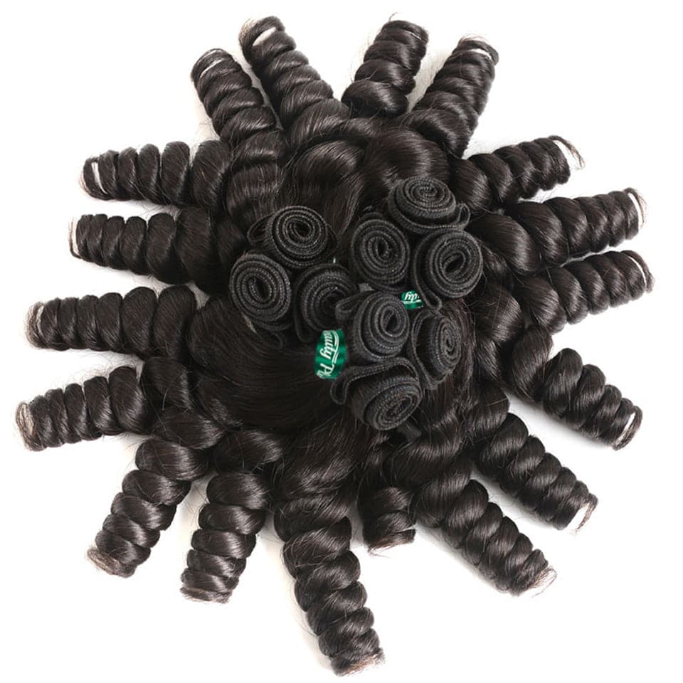 3 Bundles 10A Funmi Loose Wave Hair Bundles de cheveux humains Couleur naturelle