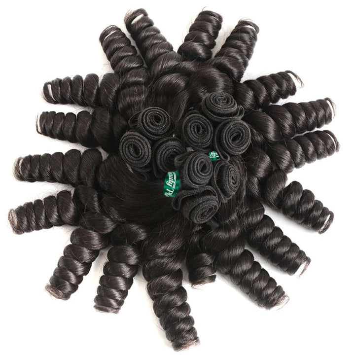 3 Bundles 10A Funmi Loose Wave Hair Bundles de cheveux humains Couleur naturelle