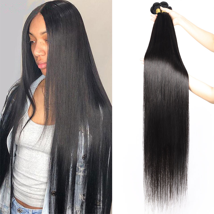lumiere 3 Bundles Brazilian Straight Virgin Human Hair Extension 8-40 inches - Lumiere hair