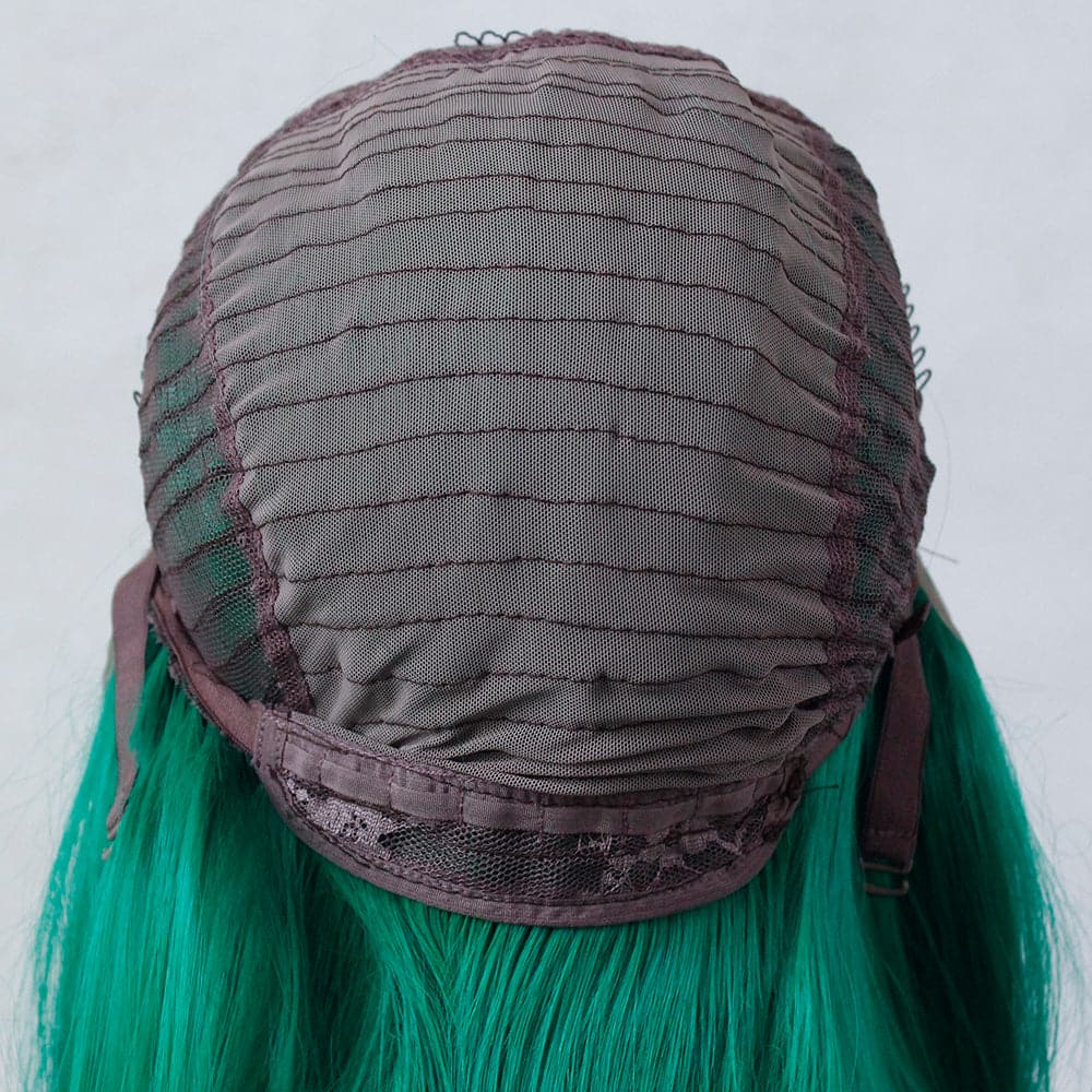 150% Density green Short Bob 13x4 Lace Front Straight Human Hair Wigs Transparent Lace