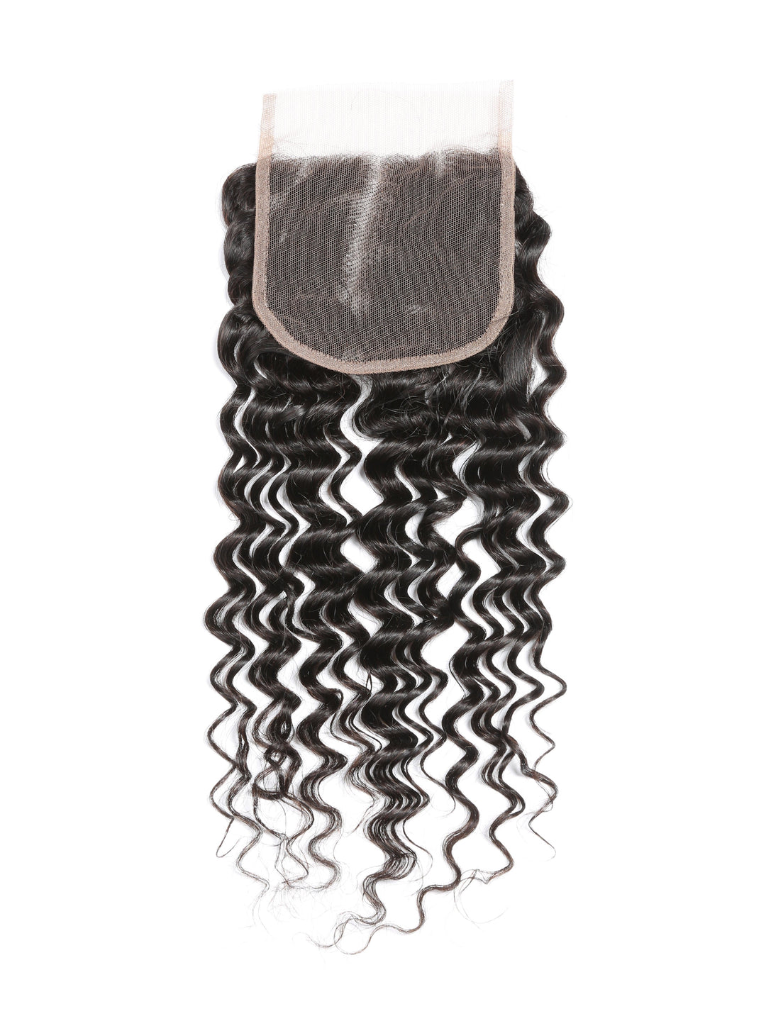 lumiere Malaysian Virgin Hair  Deep Wave 4 Bundles with 4X4 Lace Closure