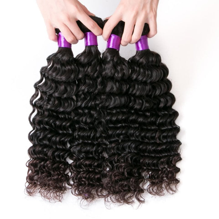 lumiere Malaysian Deep Wave 4 Bundles Virgin Human Hair Extension 8-40 inches - Lumiere hair