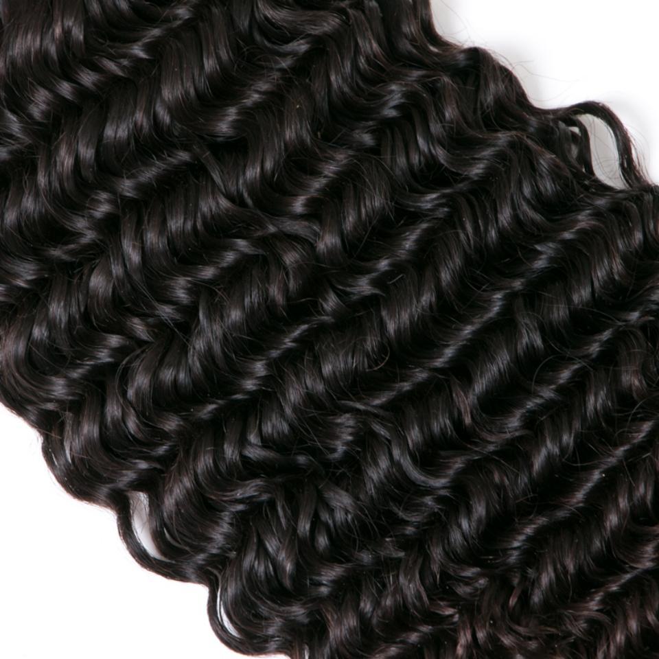 lumiere Hair Indian Deep Wave Virgin Hair 4 Bundles with 4X4 Lace Closure Human Hair Free Shipping - lumiere Hair