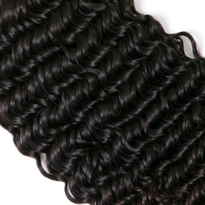 lumiere Hair Indian Deep Wave Virgin Hair 4 Bundles with 4X4 Lace Closure Human Hair Free Shipping - lumiere Hair