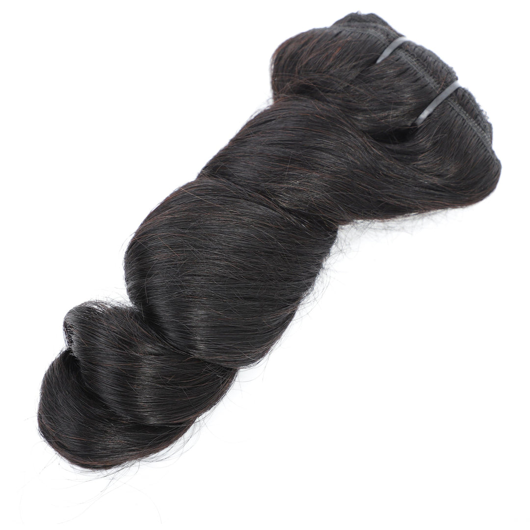 Loose Wave Clip In Human Hair Extensions Natural Color 8 / 10 Pieces / Set 120G /160G
