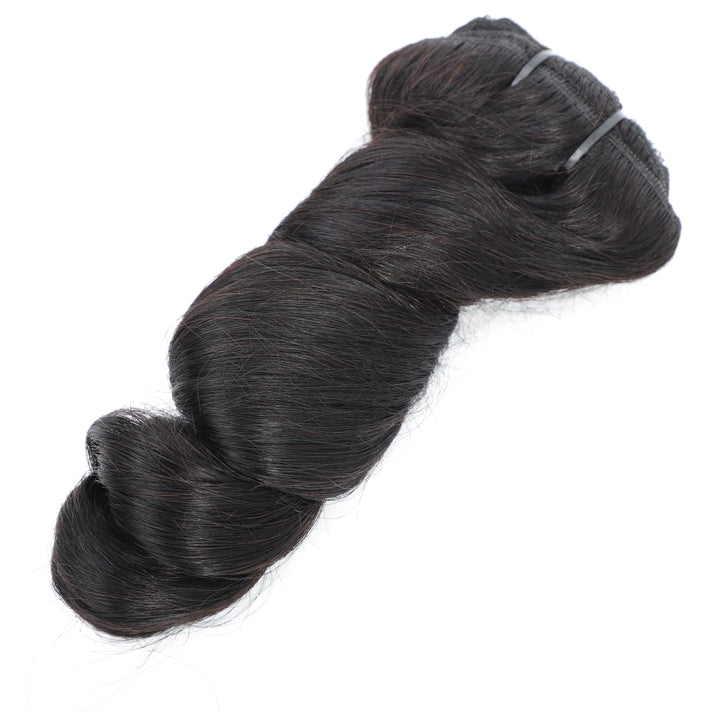 Loose Wave Clip In Human Hair Extensions Natural Color 8 / 10 Pieces / Set 120G /160G