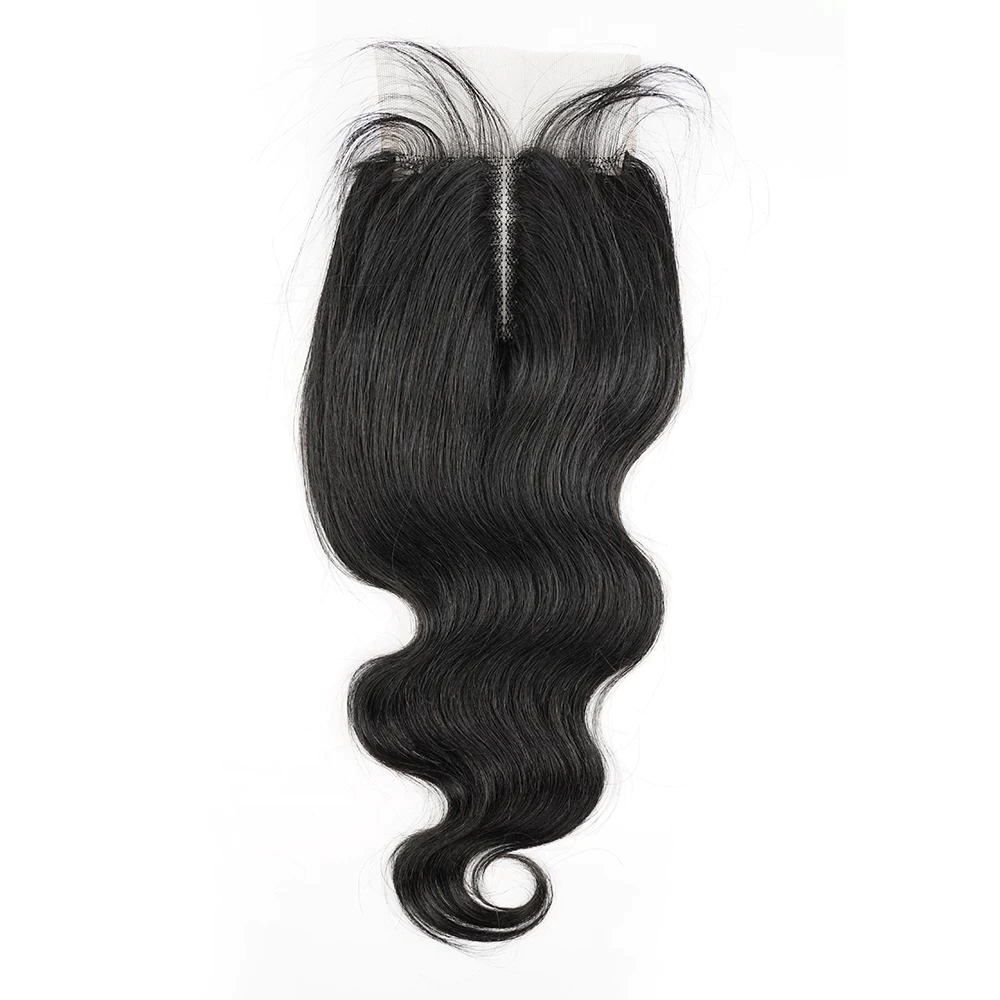 28 30 40 pouces cheveux de vague de corps 4 faisceaux avec partie en T 4*4*1 fermeture à lacet Remy brésilien 100% armure de cheveux humains