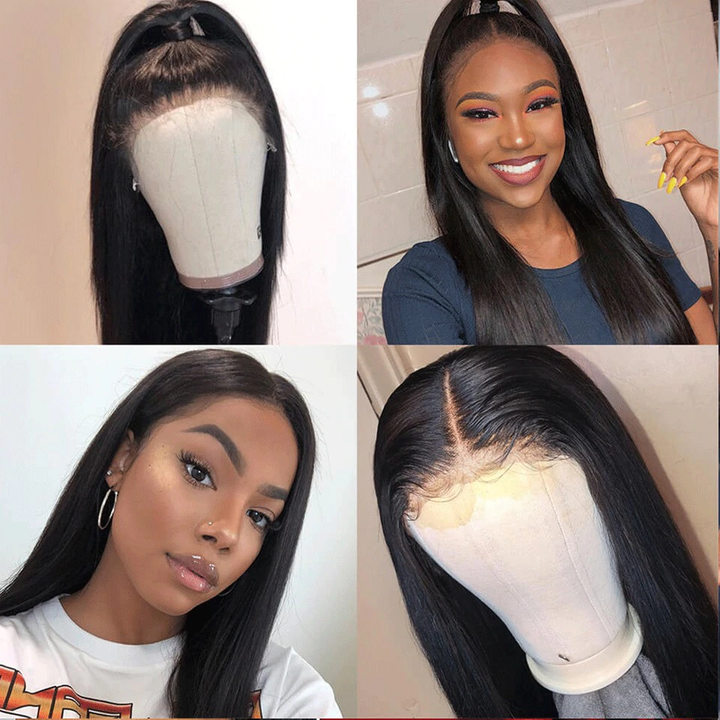 Straight Hair 360 Lace / 5x5 closure Human Hair Wigs Pre-Plucked with baby hair