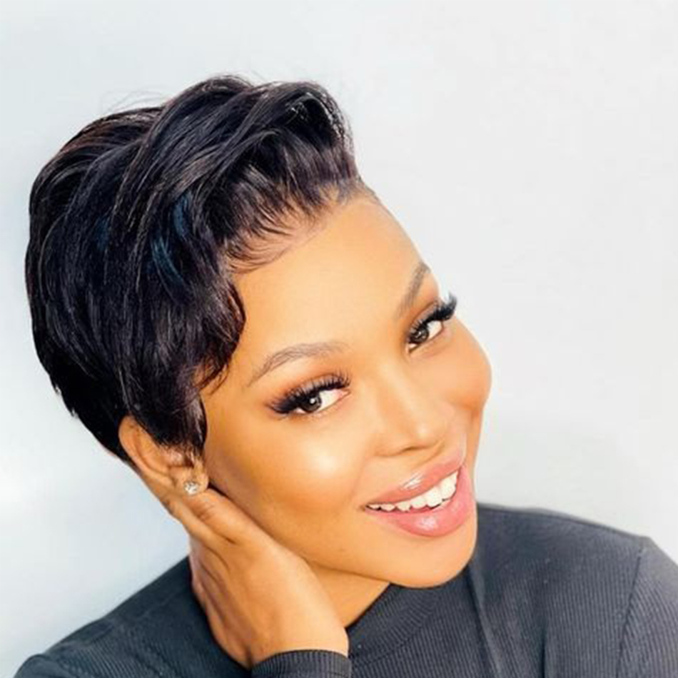 Ship In 24Hours-Lumiere Straight Pixie Cut Short Bob 13X1X4 T Part HD Lace Human Hair Wigs For Women