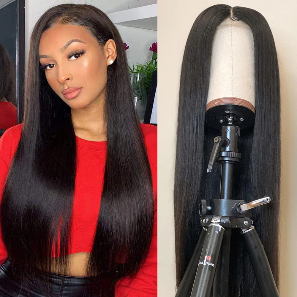 Straight Lace Frontal Human Hair Wigs Pre Plucked with baby hair - Lumiere hair