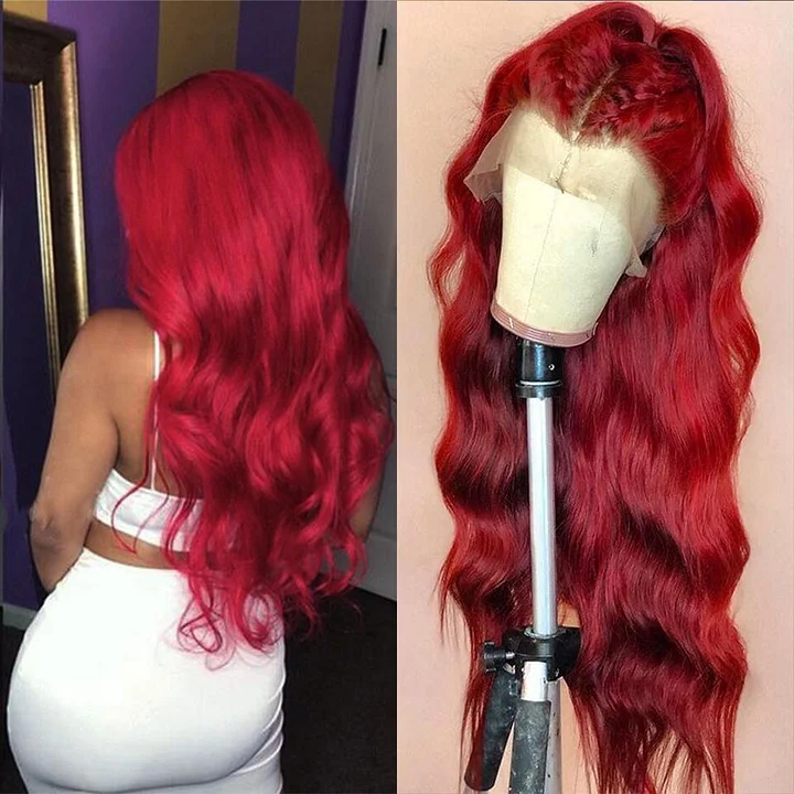 #Burg Body Wave 4x4/5x5/13x4 Lace Closure/Frontal 150%/180% Density Wigs For Women