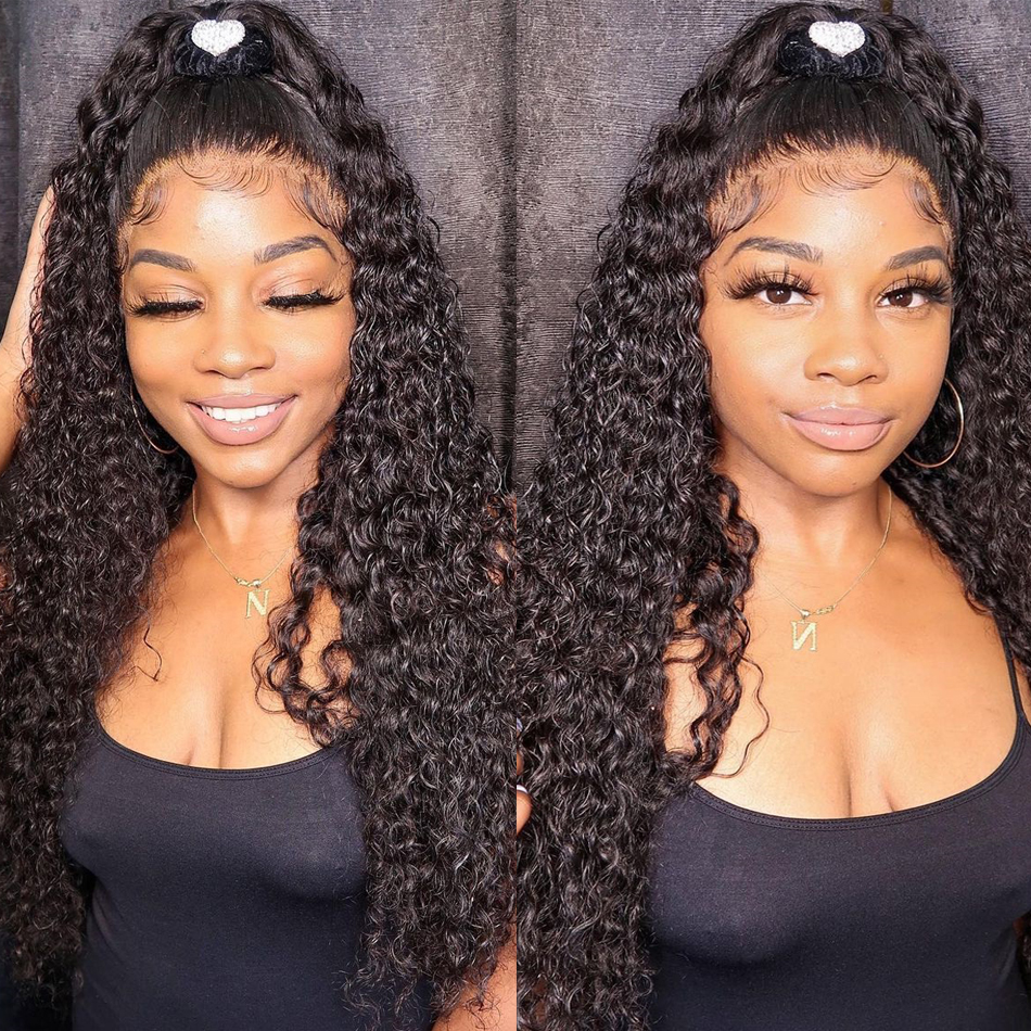 Luxury Deep Wave 5x5 Lace closure & 13x4 frontal Wigs Virgin Human Hair transparent HD lace 150% 180% Density - Lumiere hair
