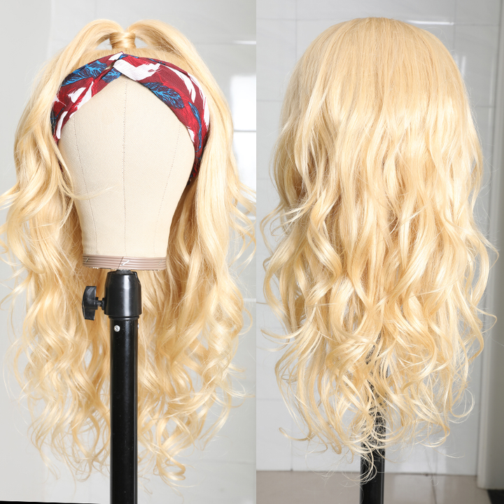 #613 Headband Body Wave Full Machine Made None Lace Wig Human Hair