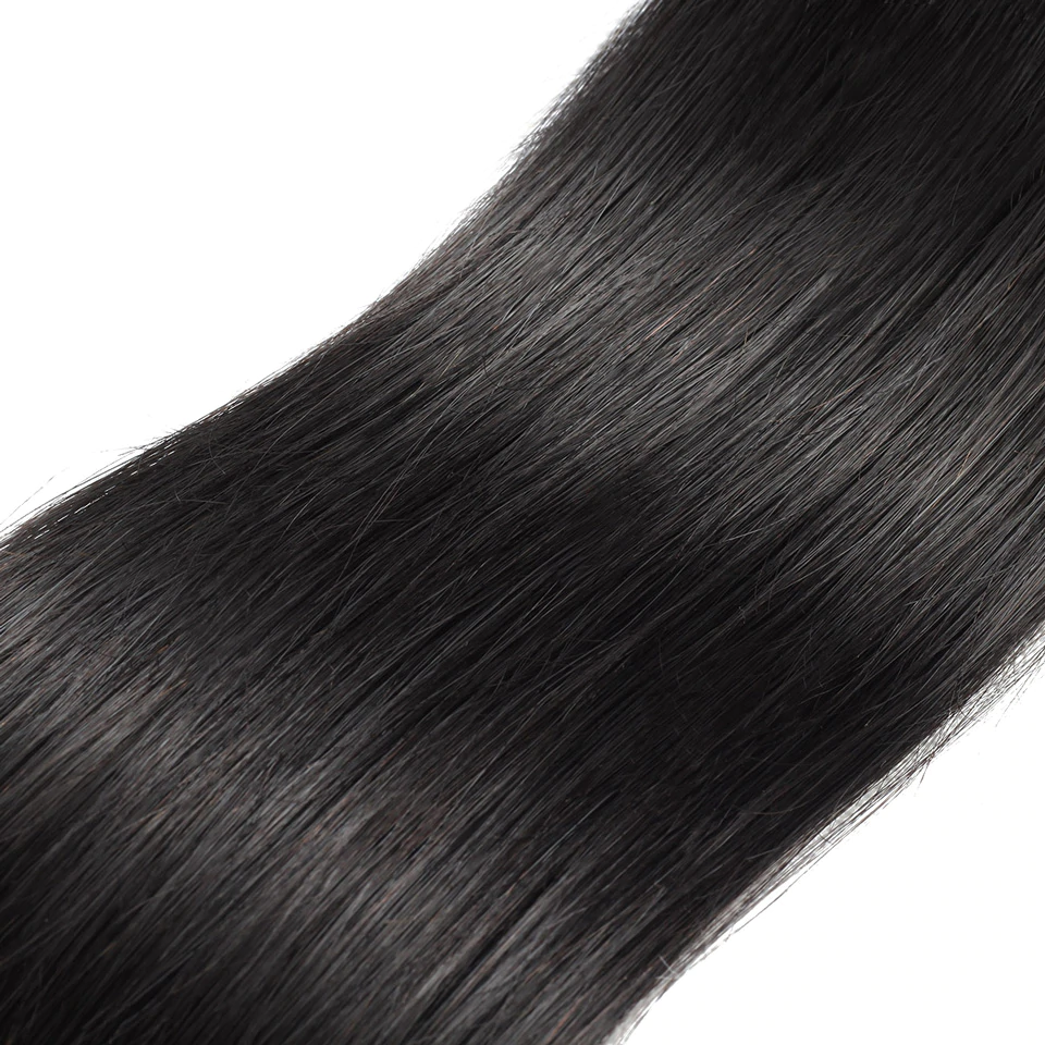 Straight 3 Bundles Avec 4 * 4 Dentelle Fermeture Remy Brésilien 100% Cheveux Humains